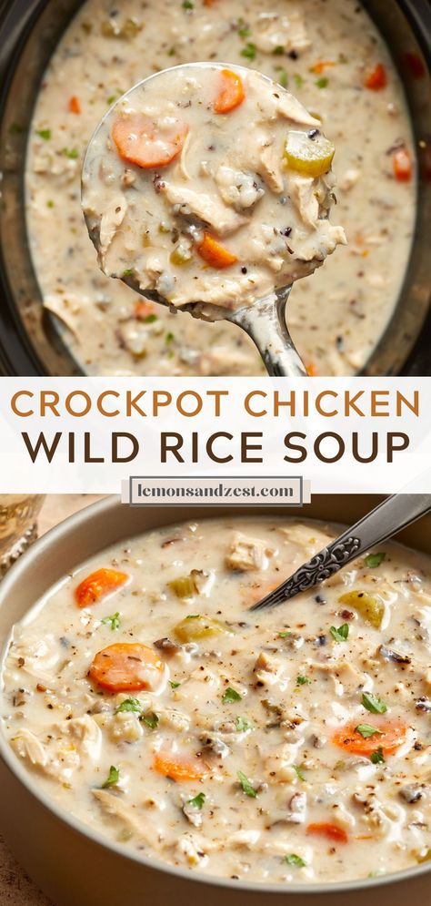 Best Creamy Crockpot Soups, Homemade Chicken And Rice Soup Crockpot, Frozen Soup Recipes, Crockpot Creamy Chicken Wild Rice Soup, Chicken Wild Rice Mushroom Soup Crockpot, Chicken With Cream Of Celery Soup, Pheasant Wild Rice Soup Crockpot, Healthy Soup Recipes No Dairy, Soups With Carrots And Celery