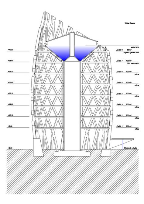 Concrete Water Tower / Giuseppe Occhipinti | ArchDaily Water Tank Design, Engineer Style, Structural Engineer, Ancient Greek City, Greek City, Water Body, Water Towers, Water Tanks, Tower Design