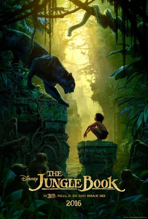 Jungle Book Poster, Jungle Book 2016, Jungle Book Movie, Jungle Thema, Bon Film, Film Trailer, Book Poster, Manhattan Project, Septième Art