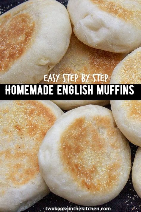 English Muffin Recipes, Homemade English Muffins, Muffins Easy, Homemade Bread Recipes Easy, Muffin Bread, English Muffins, Bread Machine Recipes, Easy Bread Recipes, Easy Bread