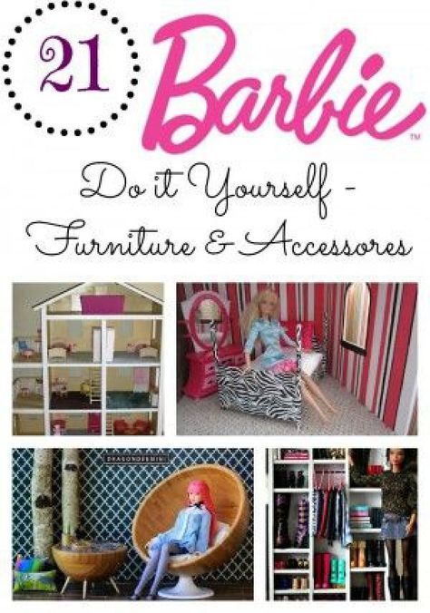 Barbie House Furniture, Accessoires Barbie, Diy Barbie House, Barbie Dolls Diy, Diy Barbie Furniture, Barbie Doll House, Barbie Diy, Barbie Dream, Barbie Accessories