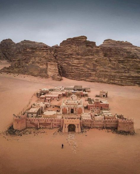 Desert Village, Wadi Rum Jordan, Granite Rock, Lunar Surface, Red Sandstone, Jordan Travel, Wadi Rum, Ancient Architecture, Ancient Ruins