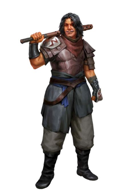 Male Human Fighter Rogue Thug - Pathfinder PFRPG DND D&D 3.5 5E 5th ed d20 fantasy Fantasy Thug, Dnd Thug, Dnd Bandit, Heavy Crossbow, Warhammer Fantasy Roleplay, D&d Minis, Fantasy Heroes, Ark Survival Evolved, Pathfinder Rpg