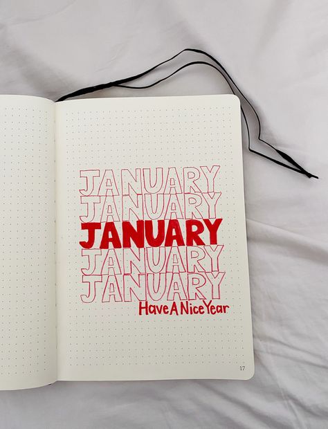 January Bullet Journal Cover, Notesbog Design, Journal Cover Page, Bullet Journal Cover, January Bullet Journal, Bullet Journal Ideas Templates, Creating A Bullet Journal, Bullet Journal Cover Page, Bullet Journal Mood Tracker Ideas