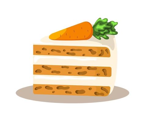 Premium Vector | Piece of carrot cake with icing vector illustration isolated on white background Cake With Icing, Labels Design, Logo Psd, Technology Icon, House Vector, Packaging Labels Design, Card Banner, Poster Invitation, Presentation Template Free