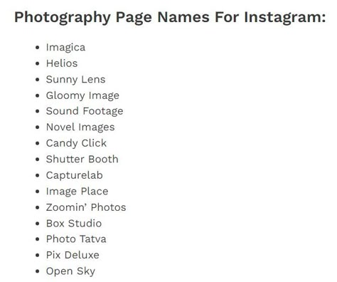 Photography Page Names For Instagram Ig Username Ideas For Photography, Editing Page Name Ideas, Names For Pages On Instagram, Instagram Id Name For Art Page, Photography Ig Name Ideas, Photography Instagram Page Idea, Aesthetic Name For Art Page On Instagram, Quotes Page Name Ideas, Username For Photography Page