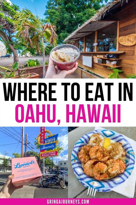 What To Eat In Hawaii, Jurassic Valley Oahu, Best Food North Shore Oahu, Best Places To Eat North Shore Oahu, Best Food Oahu, Best Things To Do On Oahu, Oahu Travel Guide, Waikiki Restaurants Dinners, Where To Eat In Oahu