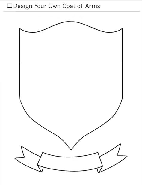 Coat Of Arms Template Free Printable, Knight Coat Of Arms, Coat Of Arms Template, Shield File Template, Shield Template, Shield Drawing, Cd Template, Roman Shield, Crest Shield