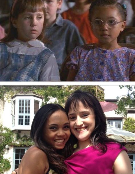 Matilda stars then and now (Mara Wilson & Kiami Davael) Phoebe Tonkin, Matilda Movie, Book Parade, Mara Wilson, Dane Dehaan, Disney Characters Videos, Dan Stevens, 90s Movies, Fav Movies