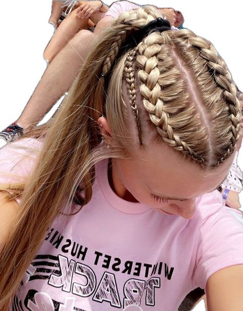 Hairstyles, braids, ponytails Track Hair, Football Hairstyles, Ideas For Parties, Running Hairstyles, Soccer Hairstyles, Track Hairstyles, Basketball Hairstyles, Competition Hair, Gymnastics Hair