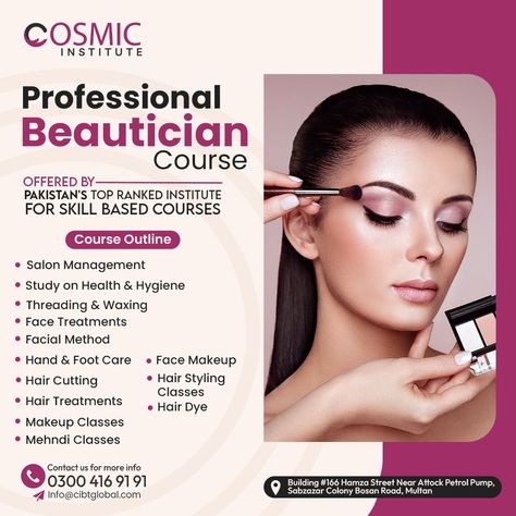 Course Poster, Beauty Salon Price List, Beautician Course, Face Wax, Beauty Salon Posters, Salon Offers, Salon Price List, Beauty Courses, Makeup Books