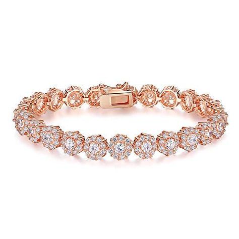 Rose Gold Diamond Bracelet, Rose Gold Bridal Jewelry, Bracelets Diamond, Gold Bridal Jewellery Sets, Bangle Jewelry, Gold Jewelry Sets, Bridesmaid Jewelry Sets, Rose Gold Bracelet, Diamond Bangle