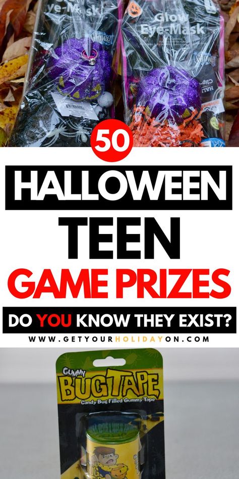 Party favors that tweens and teens will enjoy for prizes at a Halloween party! #diypartyfavors #classtreats #momlife #play #party Halloween Game Prizes, Halloween Games Teens, Halloween Party Prizes, Party Game Prizes, Teen Halloween Party, Halloween Prizes, Teen Halloween, Party Prizes, Game Prizes