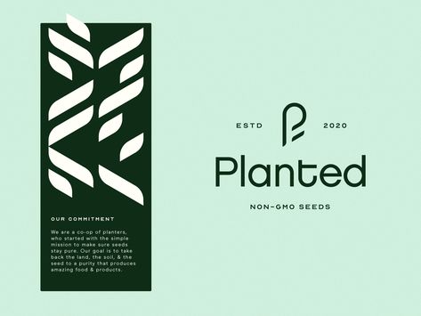 Planted | Branding by Wesley Marc Bancroft ᴡᴍʙᴄᴏ for WMB&Co. #branding #branddesigner #brandingdesign #branddesigners #brandinginspo #logobranding #brandspecialist #brandstrategist #brandstrategy #logodesigners #dribbble #packagedesign Natural Shapes Design, Grocery Store Graphic Design, Sustainability Logo Design Inspiration, Plant Graphic Design, Logo Sustainability, Agro Logo, Sustainability Logo, Eco Branding, Garden Branding