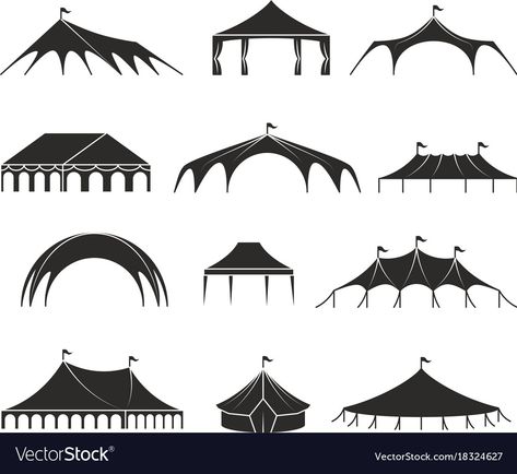 Event Rental Logo Design, Tent Logo Design, Shelter Illustration, Event Tent Design, Event Pavilion, Tent Drawing, Tent Silhouette, Tent Logo, Market Tent