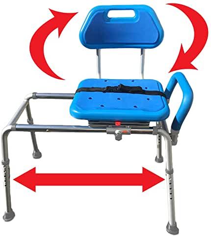 Amazon.com: adult assistance devices Gliding Chair, Bath Bench, Transfer Bench, White Bench, Shower Chair, Shower Bench, Bathroom Safety, Bench Designs, Swivel Seating