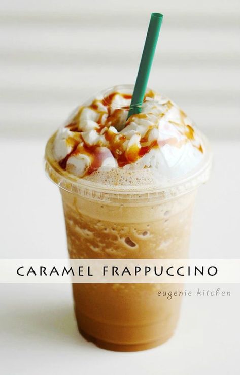 DIY and Tasty Homemade Starbucks Drink Recipe Tutorials Starbucks Caramel Frappuccino, Resep Starbuck, Homemade Starbucks, Caramel Frappuccino, Starbucks Caramel, Frappuccino Recipe, Homemade Caramel Sauce, Starbucks Drinks Recipes, Copykat Recipes