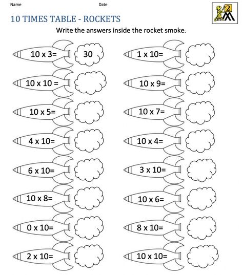 Times Table Sheet, Multiplying By 10, Third Grade Multiplication, Times Tables Worksheets, Math Club, Animal Cells, Multiplication Activities, Cursive Writing Worksheets, Multiplication Practice