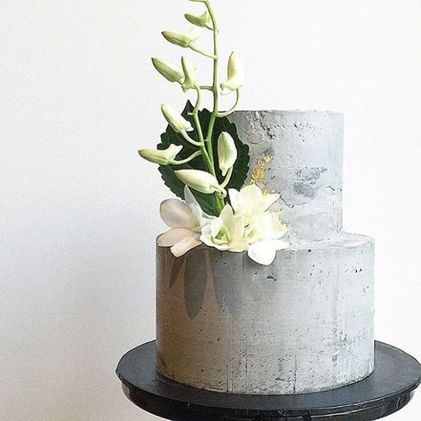 15 Chic Concrete Wedding Cakes // see them all on www.onefabday.com #weddingcakes Concrete Wedding Cake, Concrete Cake, Concrete Wedding, Mini Wedding Cakes, Small Wedding Cakes, Modern Cakes, Luxury Wedding Cake, Tiered Cake, Rustic Cake