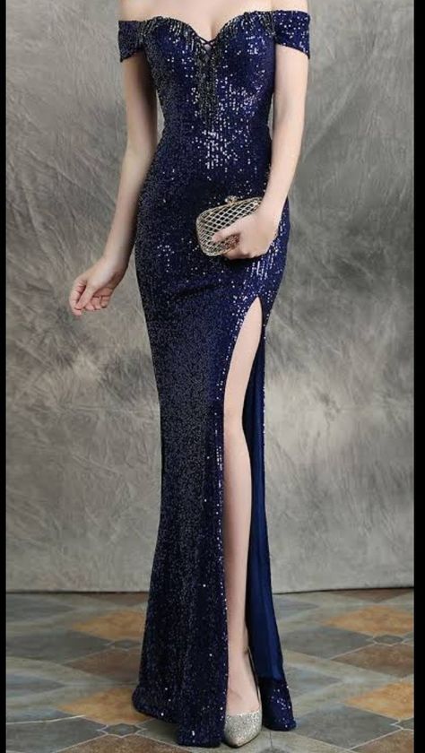 Midnight Blue Prom Dress Mermaid, Elegant Navy Blue Evening Dresses, Navy Blue Glitter Prom Dress, Midnight Blue Gown Evening Dresses, Midnight Blue Dress Long Evening Gowns, Midnight Blue Prom Dress Sparkle, Dark Blue Glitter Dress, Midnight Blue Prom Dress, Prom Dresses Long Tight