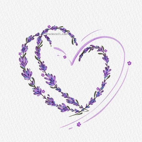 Purple Tattoos, Lavender Tattoo, Bts Tattoos, Muster Tattoos, Persian Poetry, Art Tattoos, Mini Tattoos, Pretty Tattoos, Heart Tattoo