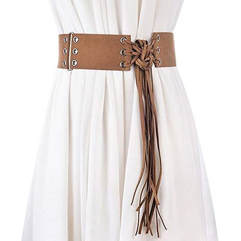 Amazon.com: Vintage Fringed Knotted Belt Bohemia Wide Tassel Waist Bands for Women Brown: Clothing Belt Knots, Belts Vintage, Waist Belt Women, Tassel Decoration, Wide Waist Belt, Womens Dress Coats, Womens Cosplay, Tassel Belt, Vintage Fringe