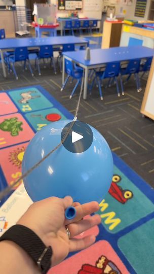 12K views · 153 reactions | Discover the science of movement with our balloon rocket activity! We're bringing a hands-on experiment to the classroom to understand how things move. All you need is a balloon, a straw, string, and tape. Watch as we thread the string through the straw, attach the balloon, and see it zoom across the room. This fun and simple setup brings our learning standard to life, showing the principles of motion in an unforgettable way. | Preschool Vibes How Things Move Preschool, Rocket Activity, Rocket Balloon, Layers Of Atmosphere, Preschool Vibes, Balloon Experiment, Balloon Rocket, Visual Art Lessons, Simple Setup