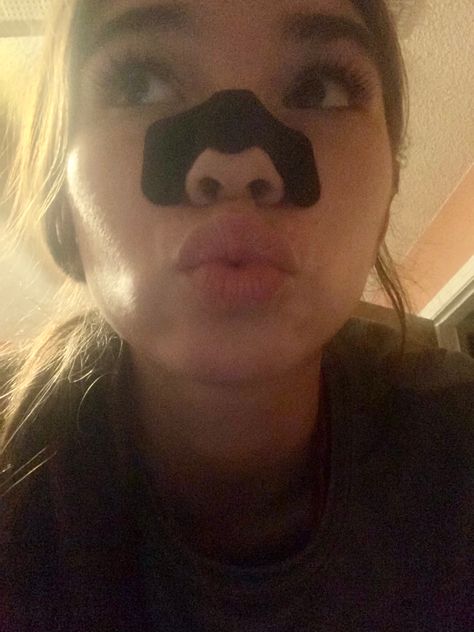 girl making kissy face with nose strip Ultimate Sleepover, Nose Pore Strips, Nose Pores, Teen Skincare, Mask Aesthetic, Pore Strips, Nose Mask, Nose Strips, Instagram Photo Inspiration