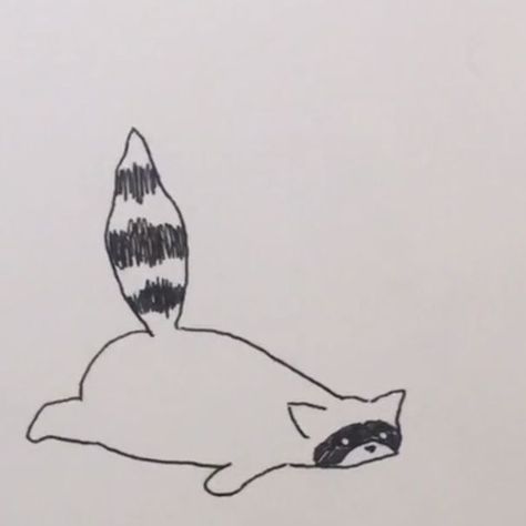 Silly Raccoon Drawing, Raccoon Sketch Simple, Tiny Raccoon Tattoo, How To Draw Raccoon, Simple Raccoon Drawing, How To Draw A Raccoon, Racoon Drawings Easy, Racoon Tattoo Simple, Raccoon Drawing Cute