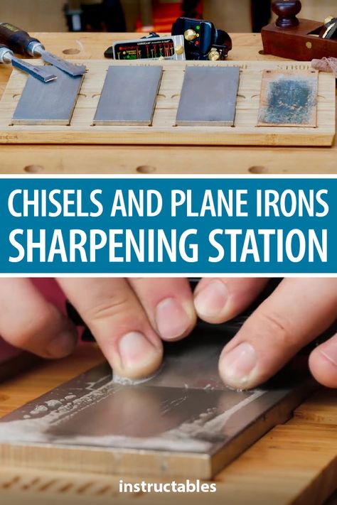 Sharpening Chisels, Sharpening Station, Knife Forging, Woodworking 101, Tool Restoration, Chisel Sharpening, Organized Garage, Grinder Stand, Wood Workshop