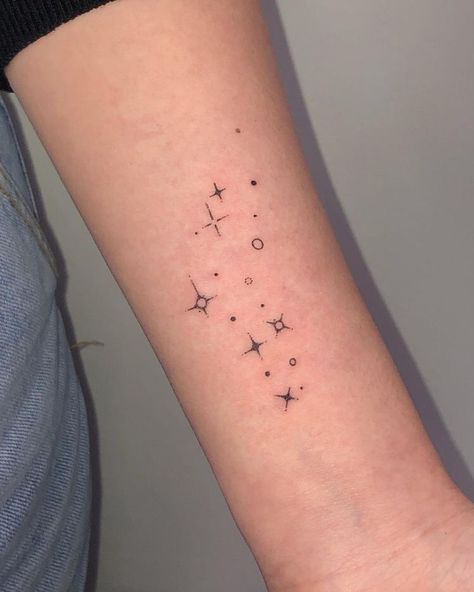 Starlight Tattoo, Soft Tattoo, Stick Poke Tattoo, Cool Wrist Tattoos, Hand Poked Tattoo, Red Tattoos, Stylist Tattoos, Small Hand Tattoos, Dainty Tattoos