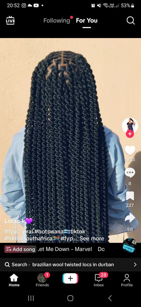 Beautiful Wool Hairstyles, Yeye Wool Braids Hairstyles, Styles With Brazilian Wool, Brazilian Wool Locs, Brazilian Braids Hairstyles, Brazillian Wool Twist Hairstyles 2023, Brazilian Braids, Hairstyles With Wool, Brazilian Twist