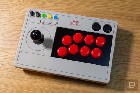 8BitDo's second arcade stick is moddable, stylish and versatile | Engadget Sims 4 Cc Functional Arcade Games, Arcade Joystick, Retropie Arcade, Arcade Stick, Japanese Arcade Machine, Space Invaders Arcade, Super Street Fighter, Game Resources, Smash Bros