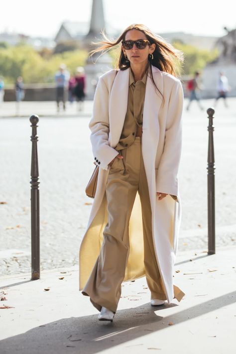 Look Beige, Beige Fashion, Blogger Street Style, Jeanne Damas, La Fashion Week, Fall Street Style, Fashion Week Street Style, Cool Street Fashion, Street Style Looks