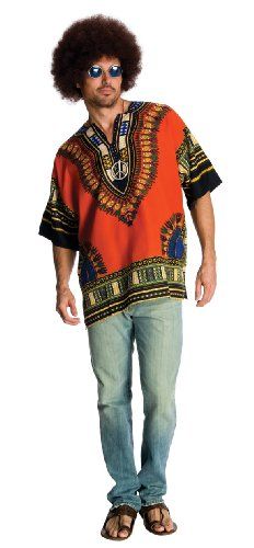 Rubie's Costume Heroes And Hombres Men's Hippie Shirt And Wig, Orange, X-Large * Click image to review more details. (This is an affiliate link) #halloween Hippie Costume Diy, 1960s Costumes, 60's Party, Decades Costumes, 60s Outfits, Hippie Costume Halloween, 70's Party, Looks Hippie, 70s Theme