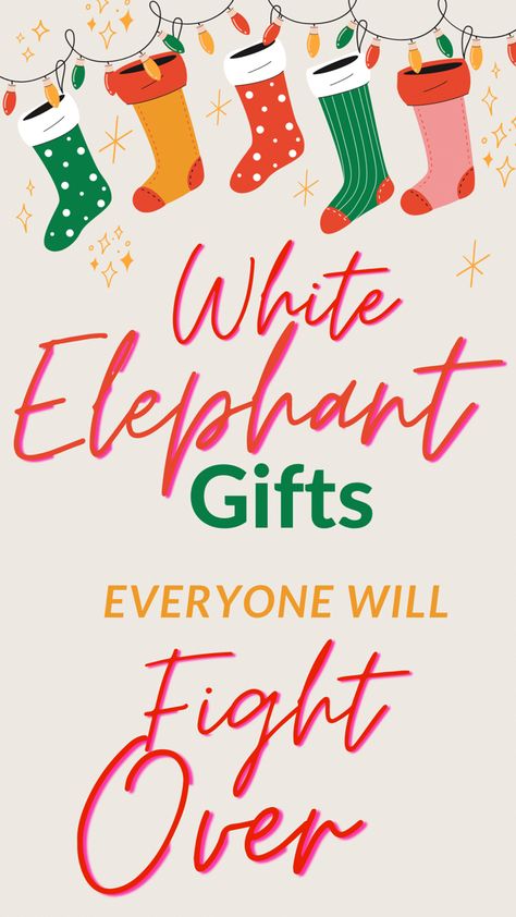 Christmas Party White Elephant, Dirty Santa Party Ideas, Secrets Santa Gift Ideas, Themed Gifts For Christmas, Secret Santa List Ideas, Gift Ideas For Christmas Party, Christmas Party Gifts For Adults, Gift Ideas For Gift Exchange Christmas, Diy Dirty Santa Gifts