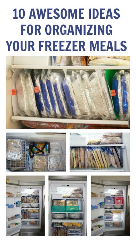 Some amazing ideas you have got to see for organizing your freezer meals - includes many different types of freezers organized too! Freezer Organization Ideas, Healthy Delicious Dinner, Ideas For Organizing, Budget Freezer Meals, Freezer Friendly Meals, Freezable Meals, Make Ahead Freezer Meals, Crock Pot Freezer, Healthy Freezer Meals