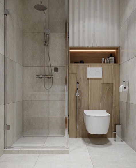 Minimalistic Toilet Design, One Tile Bathroom Ideas, Minimalistic Small Bathroom, Luxury Toilet Room, Small Bathroom Interior Minimalist, Toilet Inspiration Small Spaces, Luxury Small Toilet, Small Bathroom Ideas Japandi, Small Toilet Design Modern Minimalist