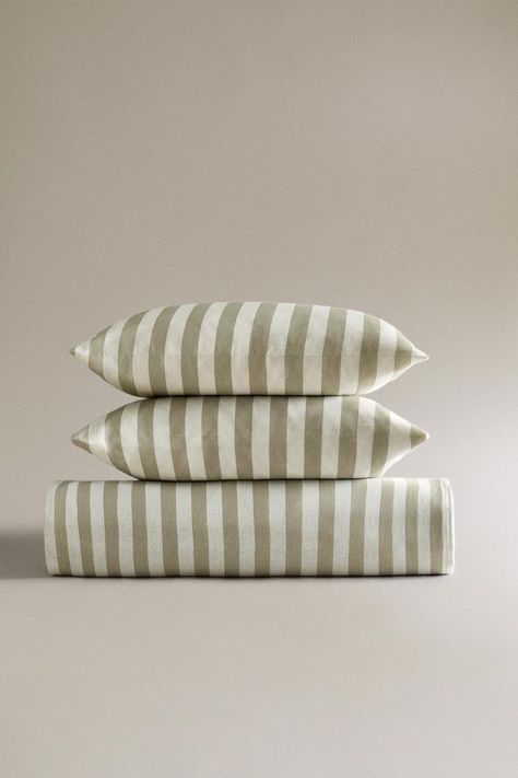 STRIPED BED LINEN | ZARA United States Striped Bedding, Linen Duvet Cover, Waistcoat Dress, Cargo Shirts, Cardigan Sweater Dress, Linen Duvet Covers, Linen Duvet, Leather Shirt, Linen Blazer