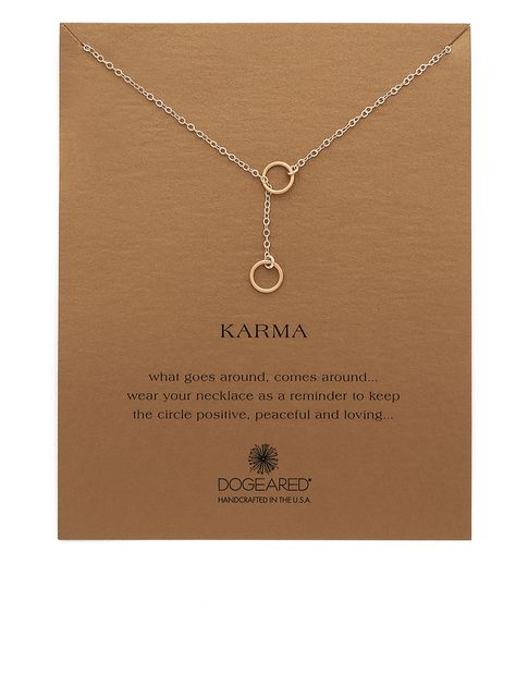 Dogeared Karma Double Circle Adjustable Lariat Necklace Elegant Circle Necklace With Adjustable Chain, Adjustable Delicate Circle Chain Necklace, Personalized Adjustable Circle Necklaces, Circle Of Life Necklace Diamonds, Double Circle Necklace, Buy Necklace, Delicate Chain, Lariat Necklace, Circles