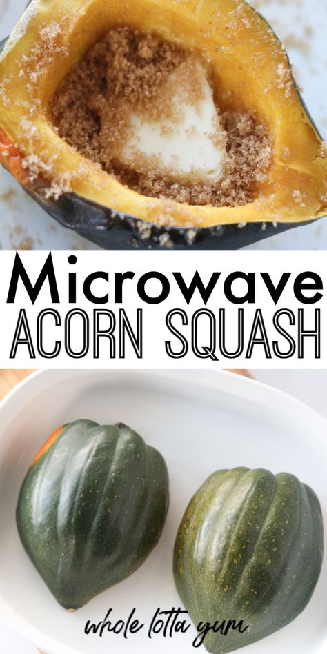 Microwave Acorn Squash, Vegan Acorn Squash Recipes, Cook Acorn Squash, Squash Side Dish, Kabocha Squash Recipe, Whole Lotta Yum, Roasted Kabocha Squash, Learning How To Cook, Acorn Squash Recipes