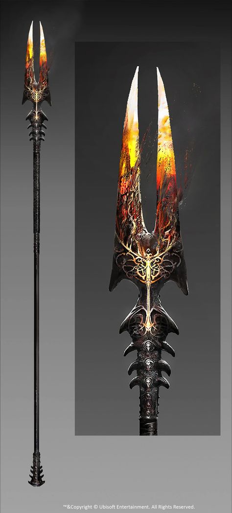 Gae Bolg | Assassin's Creed Wiki | Fandom Dnd Polearm, Sickles Concept Art, Weopens Art, Polearm Designs Art, Spears Design Art, Polearms Design, Cool Polearm Designs, Swords Fantasy, Spear Drawing Reference