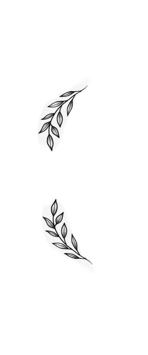 Leaf Tattoo Template, Leaves Finger Tattoo Stencil, Leaf Stencil Tattoo, Laurel Vine Tattoo, Minimal Leaves Tattoo, Geometric Vine Tattoo, Vine With Leaves Tattoo, Palm Branches Tattoo, Collarbone Tattoo Stencil