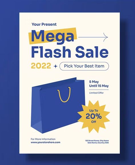 Flash Sale Flyer Template AI, EPS, PSD Flash Sale Graphic Design, Sale Design Poster, Sale Poster Design Marketing, Sales Poster Design, Sale Design Graphics Ideas, Flash Sale Poster, Sale Social Media Design, Flash Sale Design, Discount Poster Design