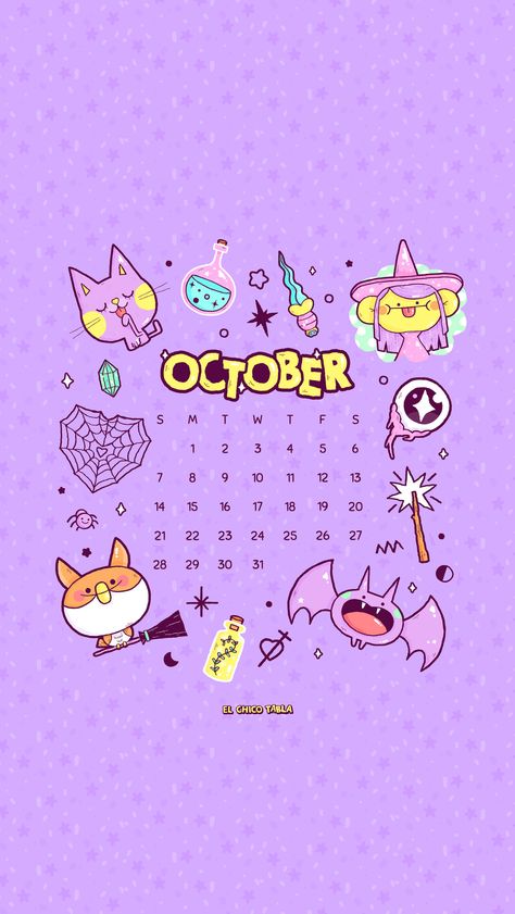 October 2018 calendar wallpaper iPhone Kawaii Spooky Wallpaper, Purple October Calendar, Kawaii Halloween Desktop Wallpaper, October 2024 Calendar Spooky, Purple Cat Halloween Wallpaper, Hello Kitty Halloween Wallpaper, Animated Photos, October Wallpaper, 2018 Calendar