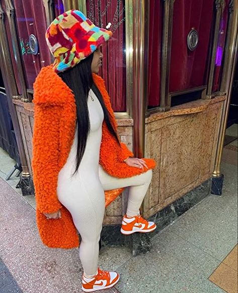 Club Attire For Women Night, Cute Winter Outfits For Work, Orange Hat Outfit, Dope Winter Outfits, Baddie Birthday Outfit Winter, Baddie Birthday Dress, Cute Work Outfits, Outfits For Work, Cute Birthday Outfits