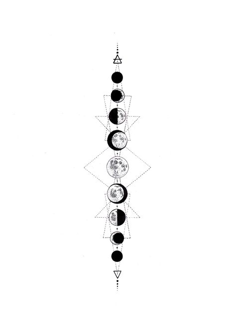 Moon Drawing Tattoo, Drawing Tattoo Ideas, Moon Phases Tattoo, Planet Tattoos, Moon Tattoo Designs, Drawing Tattoo, Moon Drawing, Spine Tattoos, Simplistic Tattoos