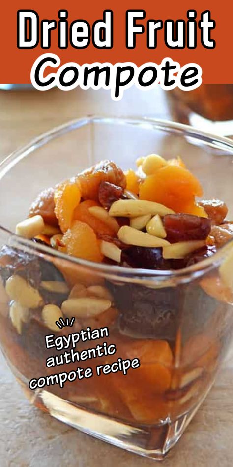 A delicious dried fruit compote that is so easy to make. Great for breakfast, snack or as a dessert. Dried Fruit Compote Recipe, Fruit Compote Recipe Easy, Dried Fruit Recipes, Cooked Fruit, Dried Fruit Recipe, Eastern Recipe, Fruit Deserts, Fruit Sauces, Compote Recipe