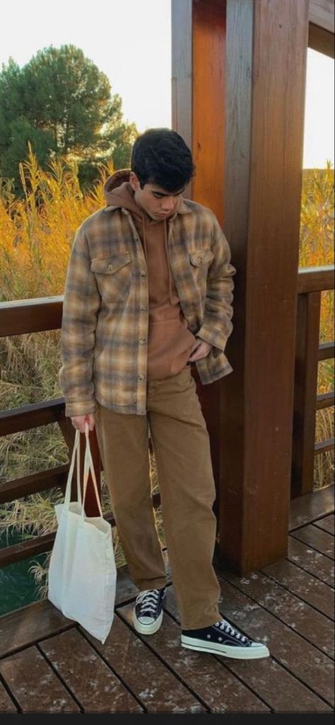 The Trendiest Fall Looks for Men 2023: A Stylish Season Awaits - mens-club.online Outfits For Men Flannel, Men's Outfit Aesthetic, Men’s Fallfashion, Guys With Flannels, Hoodie Under Flannel Men, Flannel Man Aesthetic, Fall Clothes For Guys, Flannel For Men, Plaid Flannel Outfit Men