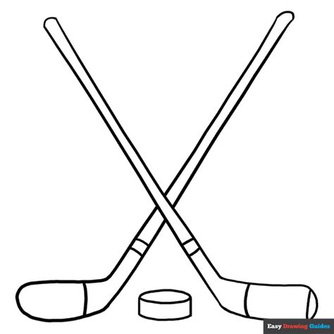 Free Crossed Hockey Sticks Coloring Page for Kids Hockey Drawing Easy, Easy Drawing Guides, Sports Coloring Pages, Stick Drawings, Free Printable Coloring Sheets, Drawing Guides, Hockey Sticks, Kids Print, Coloring Sheets For Kids